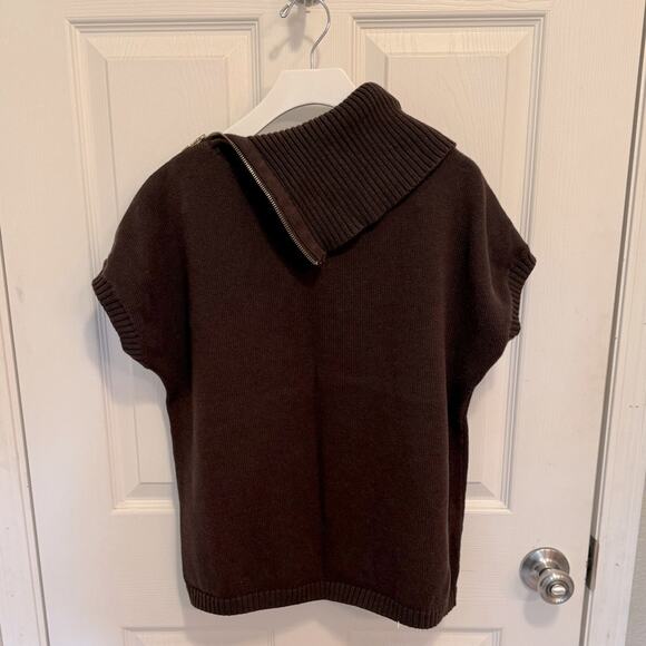 Michael Michael Kors MK Short Sleeve Cotton Blend Sweater size Large - Picture 2 of 6